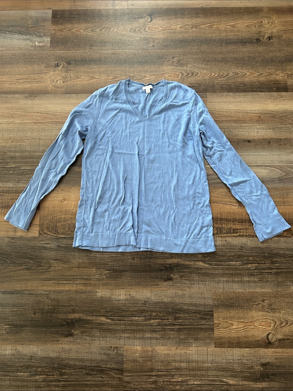 J. Jill Light Blue V-Neck Sweater